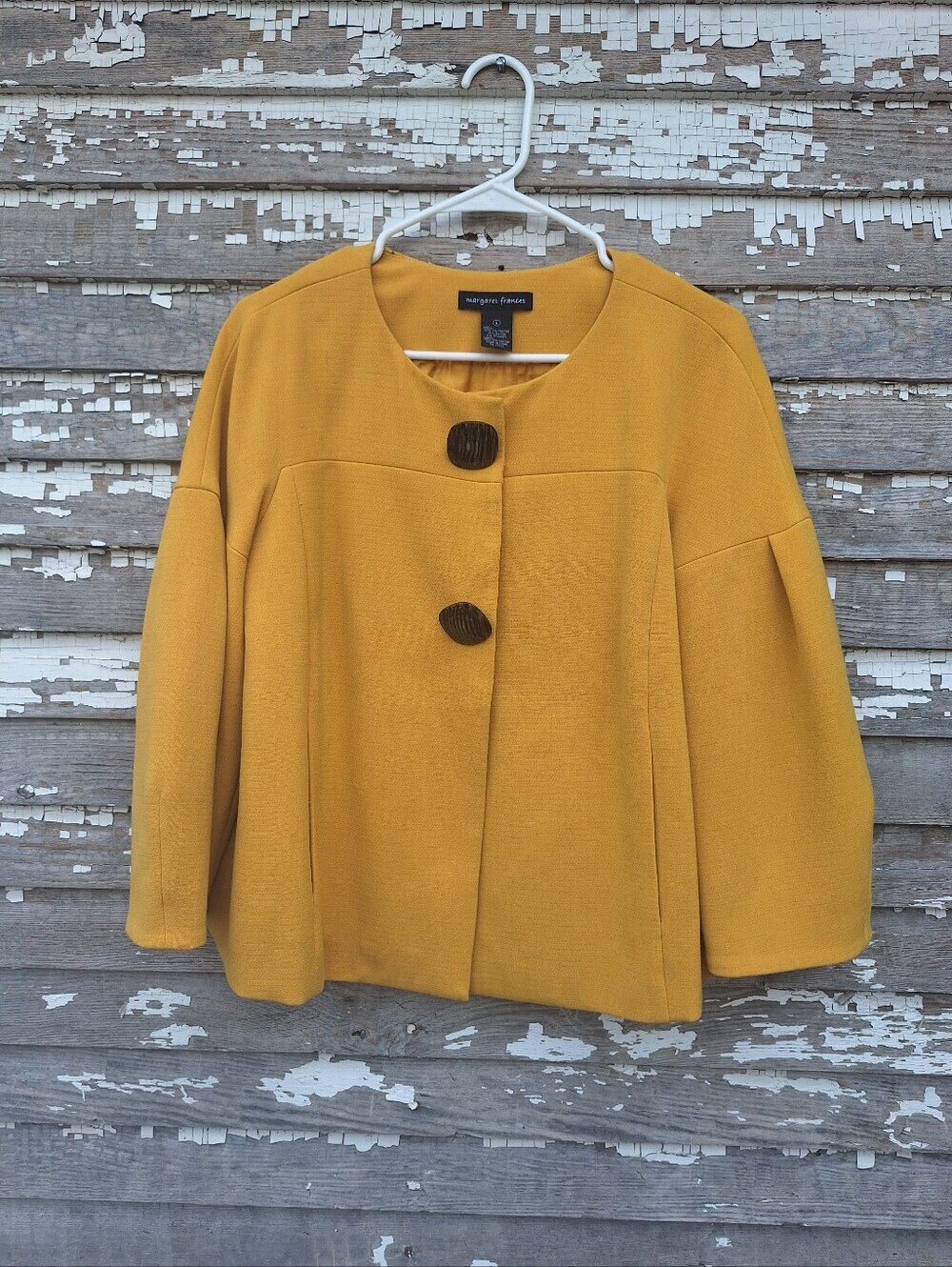 Margaret Frances Mustard Size 6 Swing Jacket